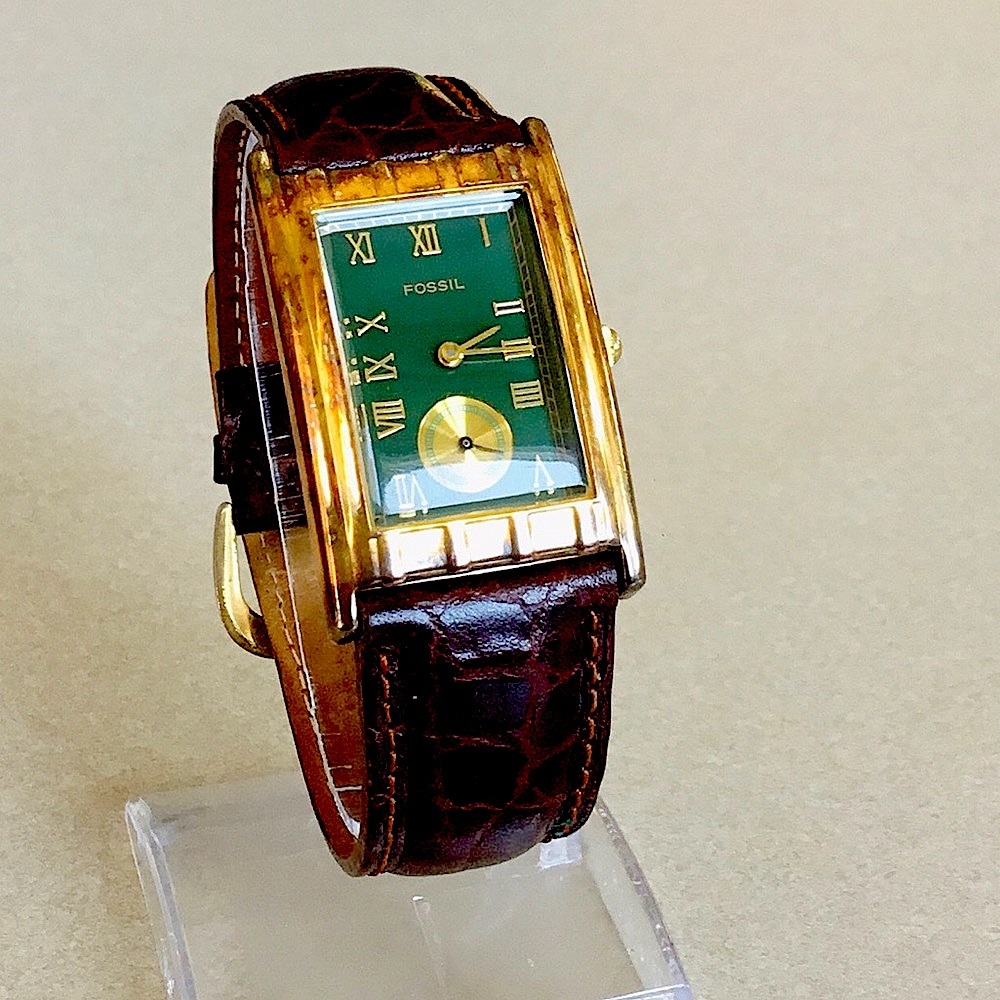 1995 FOSSIL ART DECO WATCH DR-6203